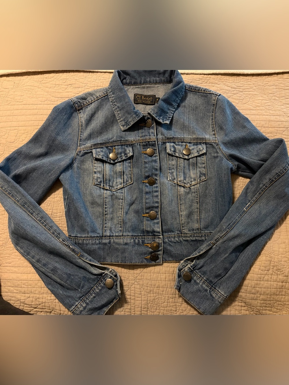 Ci Sono Medium Wash Blue Denim Jacket Size Small